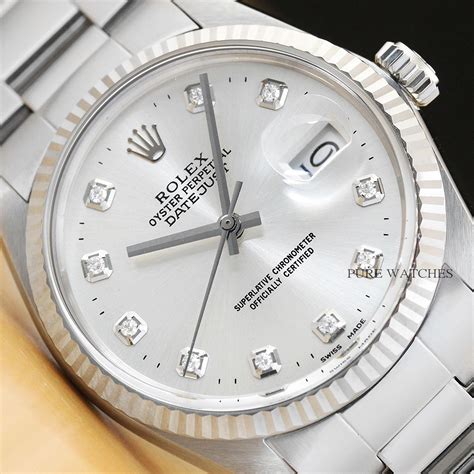 rolex datejust whitegold|rolex datejust 18k white gold.